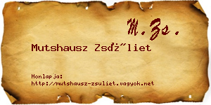 Mutshausz Zsüliet névjegykártya
