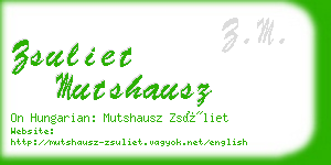 zsuliet mutshausz business card